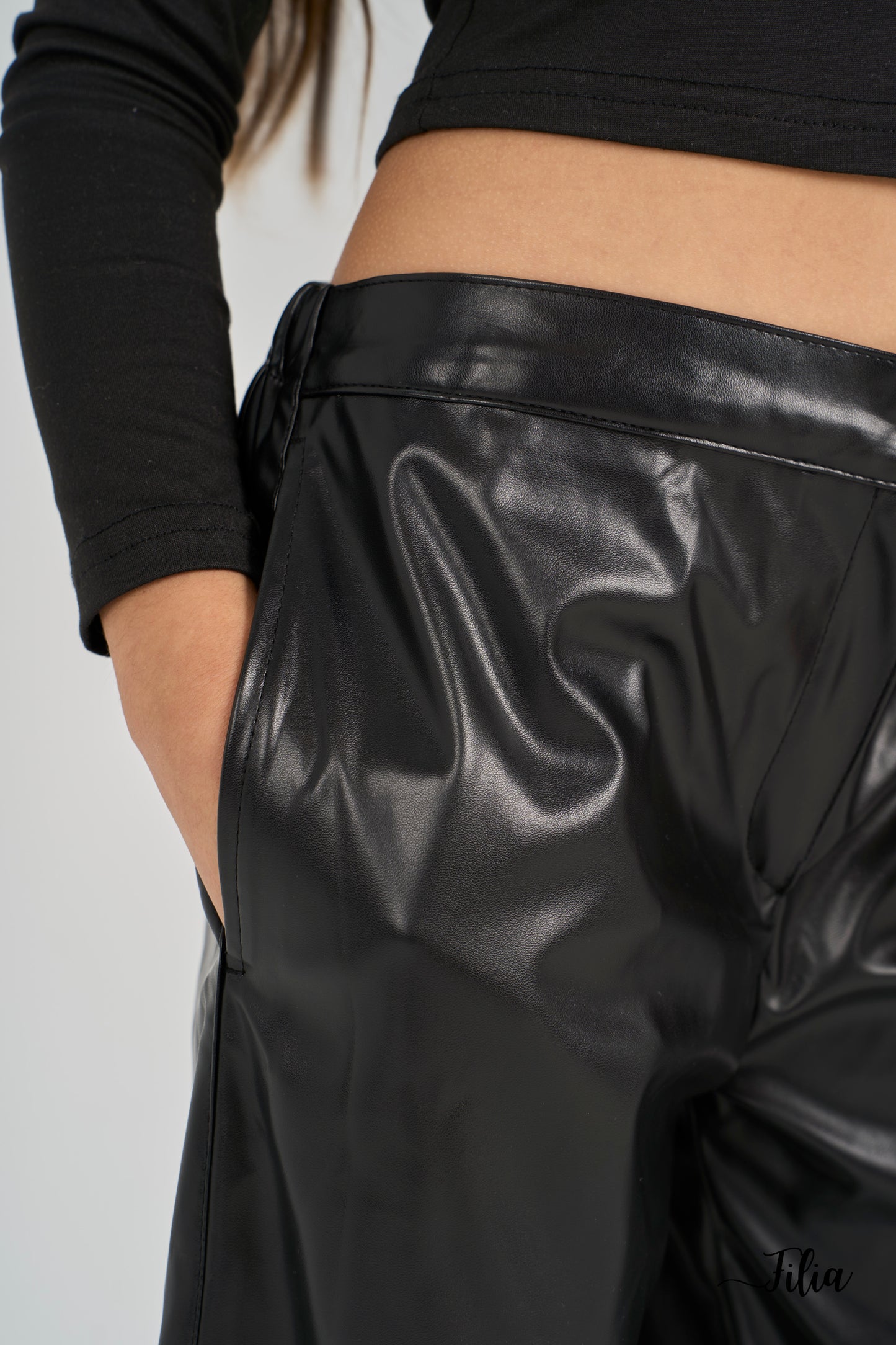Mini Rock Leather Pants