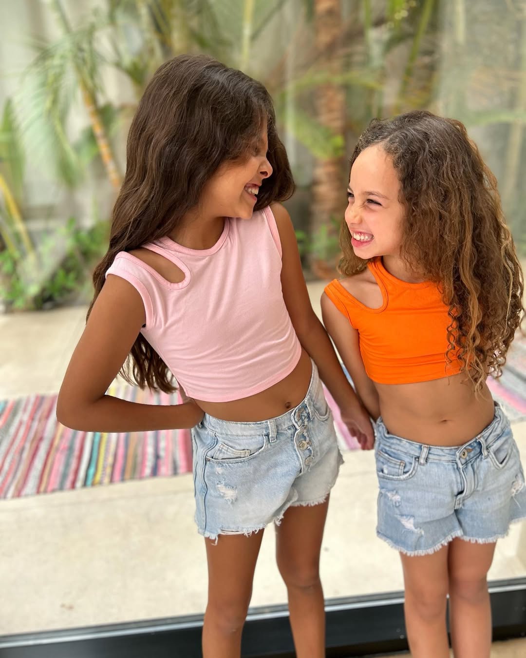 Pink Cut Out Crop top