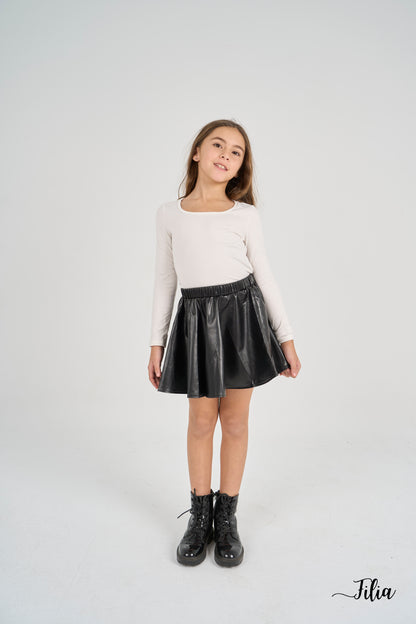 Black Leather Skirt