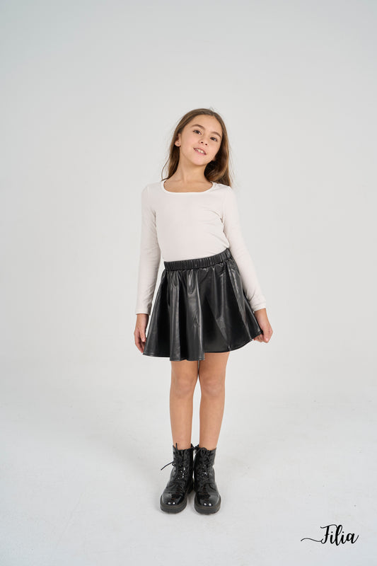 Black Leather Skirt