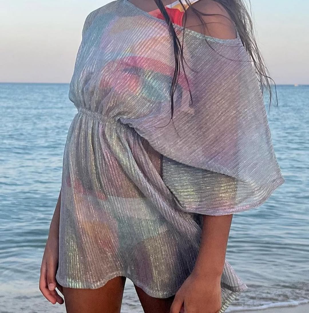Silver Cover Up Dress